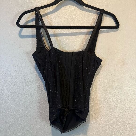 Felina Lingerie Black Glittery Bustier Tank Top 36B - Picture 6 of 7